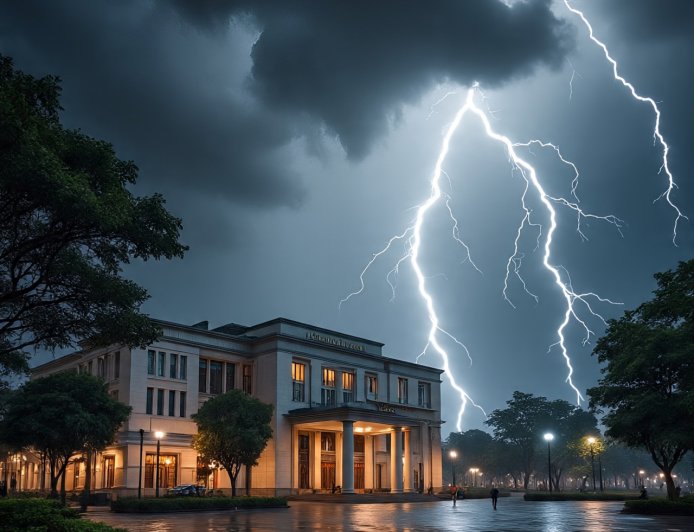 Moderate Thunderstorms and High-Speed Winds Predicted for Next 3 Hours