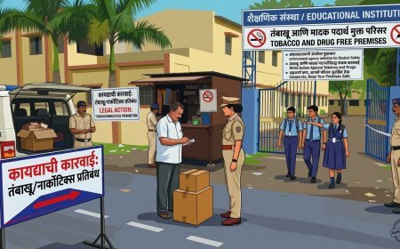 Yavatmal Police Crack Down on Tobacco, Narcotics Near Schools