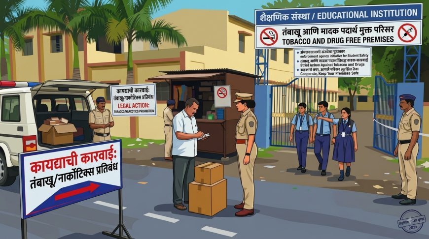 Yavatmal Police Crack Down on Tobacco, Narcotics Near Schools