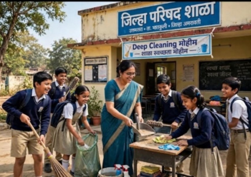 Special Cleanliness Campaign in Schools During Diwali Holidays